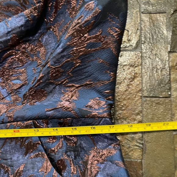 Kay Unger Navy/Bronze Wide-leg Faustine Jumpsuit - Picture 6 of 11